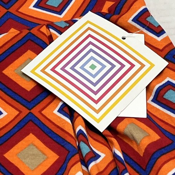 LuLaRoe Madison Skirt Womens L Pleated Pull On Elastic Waist Retro 70s Geometric - Picture 5 of 9